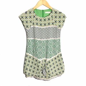 Zara Kids Tunic Dress Size 11 / 12 Green Geometric